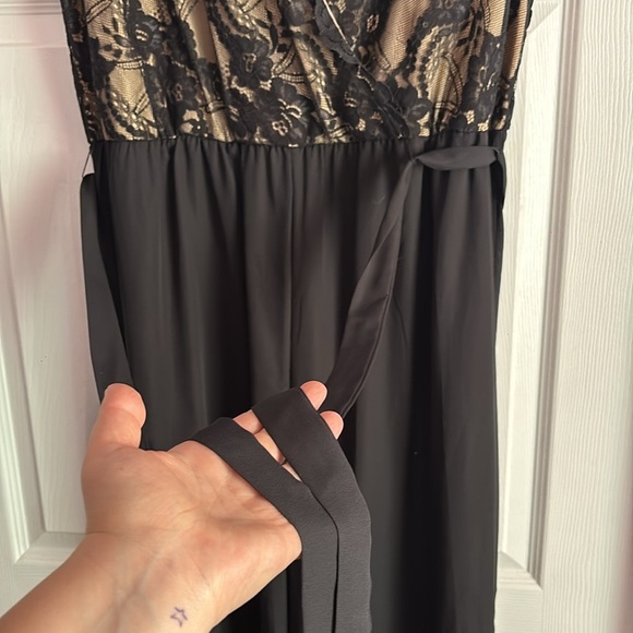 Worthington Floral Lace Bodice Black Jumpsuit Size XXL - Picture 5 of 6